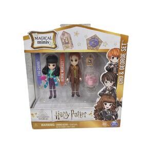 HARRY POTTER MAGICAL MINIS CHO & GEORGE SET SPIN MASTER NEW IN BOX FIGURES